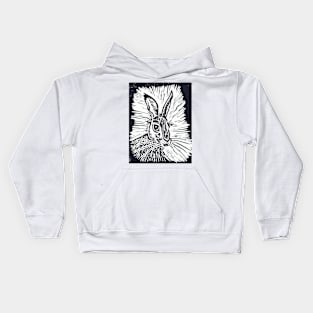 Hare Lino Cut Kids Hoodie